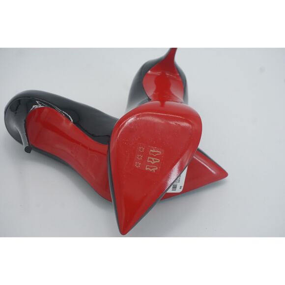 Christian Louboutin Pigalle Follies 100 Black Patent Pumps SZ 37.5 New $745 - Picture 8 of 12